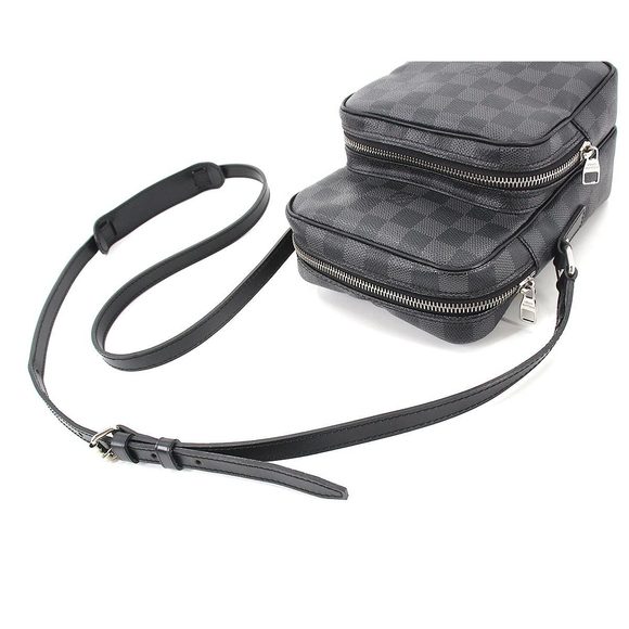 Louis Vuitton Damier Graphite Rem Shoulder Bag Black Gray - Picture 5 of 9